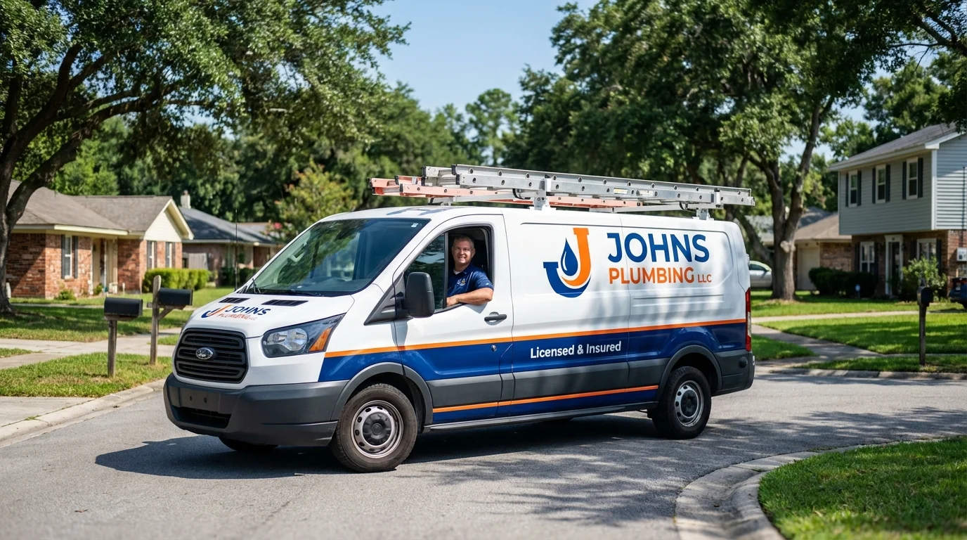Johns Plumbing LLC service van in Saint Paul Park, MN