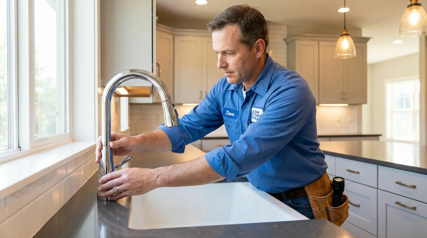 Kitchen faucet installation by Johns Plumbing LLC in Saint Paul Park